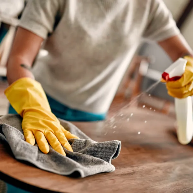 cleaning close up shot